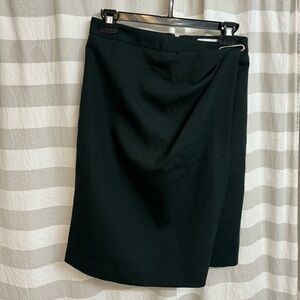 Reiss dark gree faux wrap skirt size 4